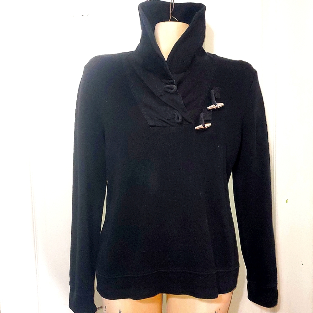 Ralph Lauren Black 100% cotton Black ribbed sweater